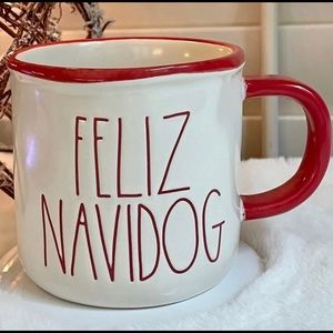 RAE DUNN FELIZ NAVIDOG CHRISTMAS MUG SPANISH SPANGLISH camp mug